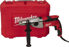 Milwaukee Tool - 120 Volt 1/2" Keyed Chuck Electric Hammer Drill - 0 to 24,000 & 0 to 56,000 BPM, 0 to 1,500 & 0 to 3,500 RPM - Industrial Tool & Supply