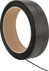 Made in USA - 9,000' Long x 1/2" Wide, Coil Case Polypropylene Strapping - 400 Lb Capacity, 0.018" Thick - Industrial Tool & Supply