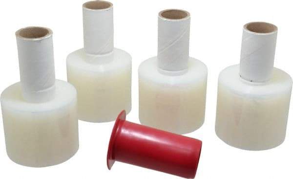 Stretch Associates - 3" x 650' 135 Gauge Clear Hand Held Stretch & Pallet Wrap with Extended Core - 4 Piece, 135 Gauge, Clear - Industrial Tool & Supply