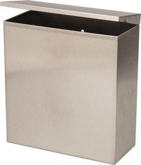 Made in USA - Stainless Steel Sanitary Napkin Disposal Unit - Surface Mount, 10" High x 9" Wide x 4" Deep, White - Industrial Tool & Supply