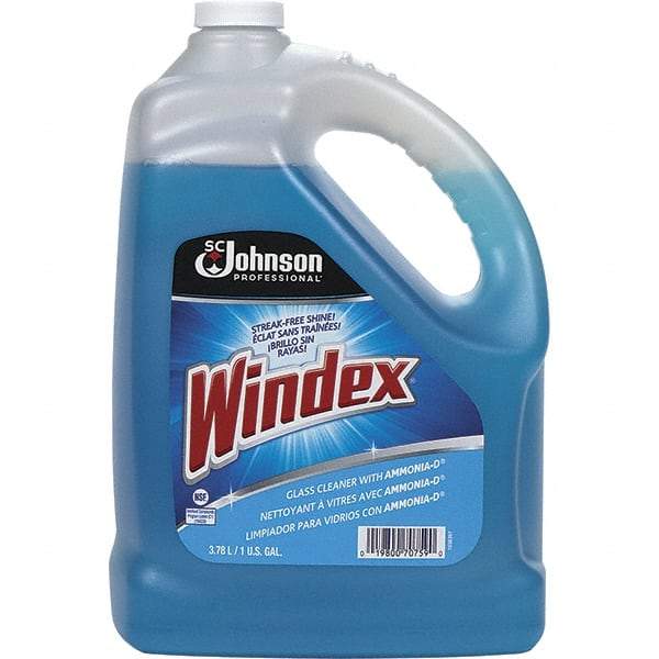 Windex - 1 Gal Bottle Ammonia Glass Cleaner - Use on Chrome, Hard Surfaces, Plexiglass, Stainless Steel - Industrial Tool & Supply