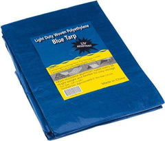 Value Collection - 16' Long x 12' Wide Polyethylene Tarp & Dust Cover - Blue, Grommet - Industrial Tool & Supply
