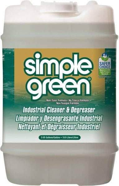 Simple Green - 5 Gal Bucket Cleaner/Degreaser - Liquid, Biodegradable, Concentrated, Unscented - Industrial Tool & Supply