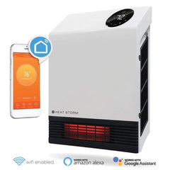 Workstation & Personal Heaters; Type: Wifi Enabled; Infrared Heater; Voltage: 120V AC; Wattage: 1000; Cord Length: 3; Length (Inch): 13 in; Width (Inch): 4 in; Number of Switch Positions: 2.000; Wattage: 1000