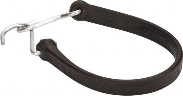 The Perfect Bungee - Heavy Duty Tie Down with S Hook - 18" OAL, Black - Industrial Tool & Supply