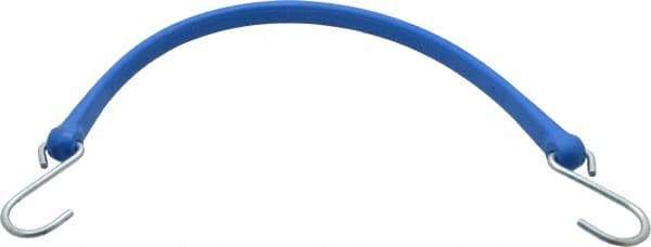The Perfect Bungee - Heavy Duty Tie Down with S Hook - 24" OAL, Blue - Industrial Tool & Supply