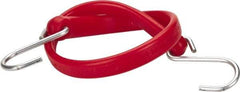 The Perfect Bungee - Heavy Duty Tie Down with S Hook - 24" OAL, Red - Industrial Tool & Supply