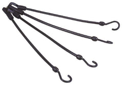 The Perfect Bungee - Stretch-n-Flex Web Tie Down with Molded in Hook & Safety Clasp - 24" OAL, Blue - Industrial Tool & Supply