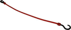 The Perfect Bungee - Stretch-n-Flex Web Tie Down with Molded in Hook & Safety Clasp - 24" OAL, Red - Industrial Tool & Supply