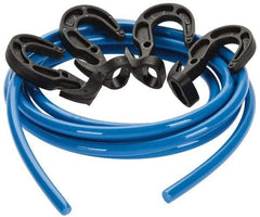 Polyflex - 10' Long x 5/16" Diam, Blue Tie Down Rope Kit - With 4 Hooks - Industrial Tool & Supply
