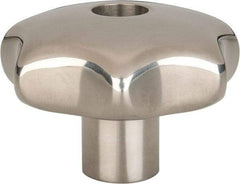 KIPP - 2.48" Head Diam, 7 Point Lobed Knob - 1/2-13 Hole, Stainless Steel - Industrial Tool & Supply