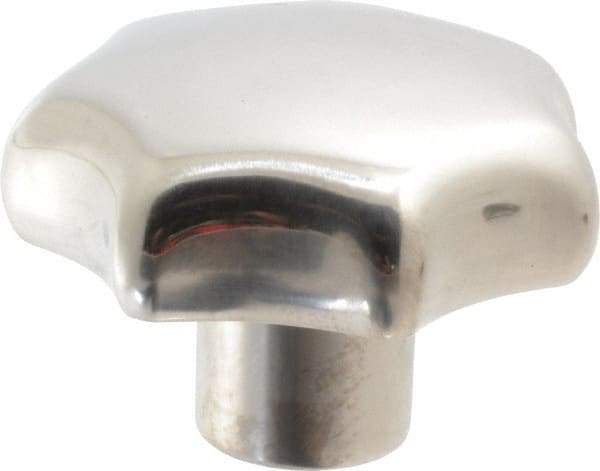 KIPP - 1.96" Head Diam, 7 Point Lobed Knob - 3/8-16 Hole, Stainless Steel - Industrial Tool & Supply