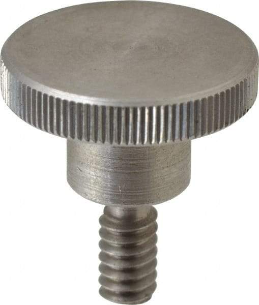KIPP - 20mm Head, Knurled Knob - Threaded Stem, Stainless Steel - Industrial Tool & Supply