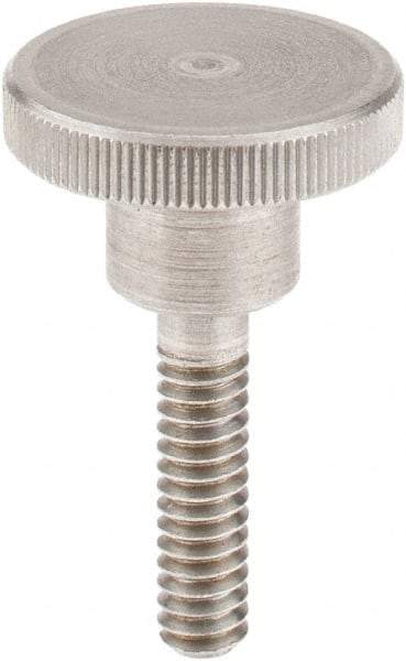 KIPP - 20mm Head, Knurled Knob - Threaded Stem, Stainless Steel - Industrial Tool & Supply