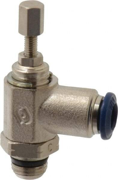 Value Collection - 145 Max psi, Meter Out Screw Adjusted Flow Control Valve - Buna N O Ring, 1/8" Tube Outside Diam - Industrial Tool & Supply
