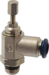 Value Collection - 145 Max psi, Meter Out Screw Adjusted Flow Control Valve - Buna N O Ring, 1/8" Tube Outside Diam - Industrial Tool & Supply