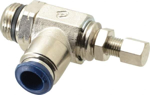 Value Collection - 145 Max psi, Meter Out Screw Adjusted Flow Control Valve - Buna N O Ring, 3/8" Tube Outside Diam - Industrial Tool & Supply