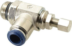 Value Collection - 145 Max psi, Meter Out Screw Adjusted Flow Control Valve - Buna N O Ring, 3/8" Tube Outside Diam - Industrial Tool & Supply