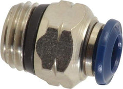 Value Collection - 1/4" Outside Diam, 1/4 Universal, Nickel Plated Brass Push-to-Connect Tube Male Connector - 250 Max psi, Tube to Universal Thread Connection, Buna O-Ring - Industrial Tool & Supply