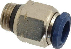 Value Collection - 3/8" Outside Diam, 1/4 Universal, Nickel Plated Brass Push-to-Connect Tube Male Connector - 250 Max psi, Tube to Universal Thread Connection, Buna O-Ring - Industrial Tool & Supply