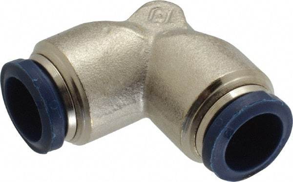 Value Collection - 1/2" Outside Diam, Nickel Plated Brass Push-to-Connect Tube Union Elbow - 250 Max psi, Tube to Tube Connection, Buna O-Ring - Industrial Tool & Supply