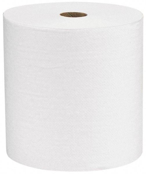 Kimberly-Clark Professional - Hard Roll of 1 Ply White Paper Towels - 8" Wide, 600' Roll Length - Industrial Tool & Supply