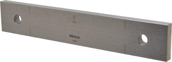 Mitutoyo - 8" Rectangular Steel Gage Block - Accuracy Grade AS-1, Includes Certificate of Inspection - Industrial Tool & Supply