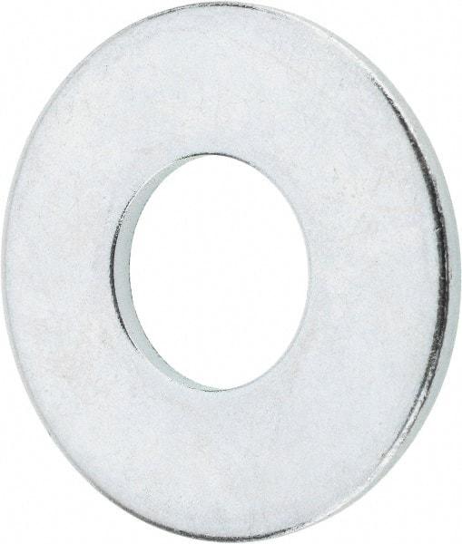 Value Collection - 9/16" Screw, Grade 2 Steel USS Flat Washer - 5/8" ID x 1-1/2" OD, 7/64" Thick, Zinc-Plated Finish - Industrial Tool & Supply