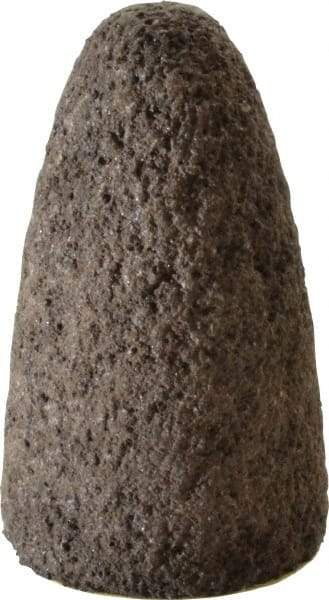 Norton - Type 16, 1-3/4" Max Diam, 3" Head Thickness, 24 Grit Cone - Aluminum Oxide, Very Coarse Grade, 3/8-24 Shank Thread - Industrial Tool & Supply