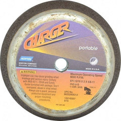 Norton - 6" Diam, 2" Overall Thickness, 16 Grit, Type 11 Tool & Cutter Grinding Wheel - Very Coarse Grade, Zirconia Alumina, Q Hardness, 6,000 RPM - Industrial Tool & Supply