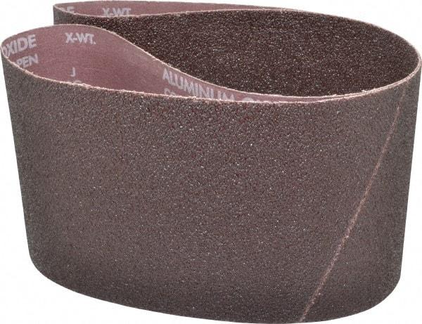 Norton - 6" Wide x 48" OAL, 36 Grit, Aluminum Oxide Abrasive Belt - Aluminum Oxide, Very Coarse, Coated, X Weighted Cloth Backing, Series R255 - Industrial Tool & Supply