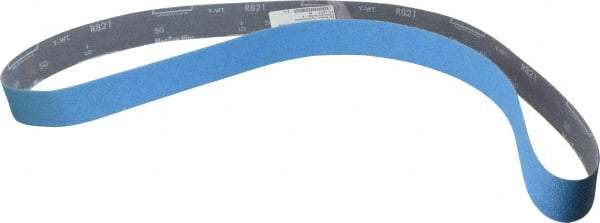 Norton - 2" Wide x 72" OAL, 50 Grit, Zirconia Alumina Abrasive Belt - Zirconia Alumina, Coarse, Coated, Y Weighted Cloth Backing, Dry, Series R821 - Industrial Tool & Supply