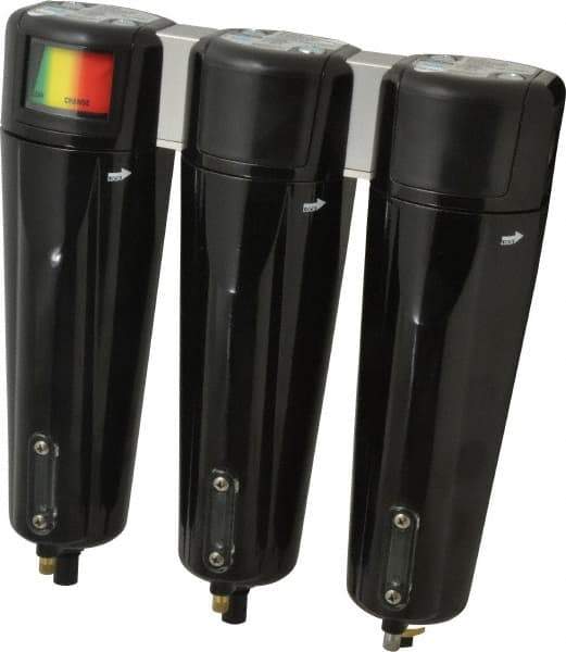 Parker - 63 CFM Oil, Dust, Water, Particulate Filter - 1/2" NPT, 250 psi, Auto Drain - Industrial Tool & Supply