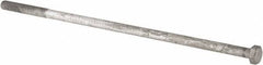 Value Collection - 1-8 Thread, 28" Length Under Head, Steel Hex Head Bolt - Hot Dipped Galvanized Coated, UNC Thread, ASTM A307, Grade 2 - Industrial Tool & Supply