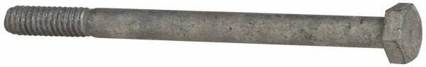 Value Collection - 1/4-20 Thread, 3-1/2" Length Under Head, Steel Hex Head Bolt - Hot Dipped Galvanized Coated, UNC Thread, ASTM A307, Grade 2 - Industrial Tool & Supply