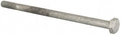 Value Collection - 1/4-20 Thread, 4-1/2" Length Under Head, Steel Hex Head Bolt - Hot Dipped Galvanized Coated, UNC Thread, ASTM A307, Grade 2 - Industrial Tool & Supply
