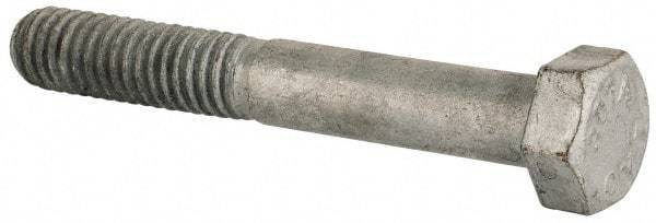 Value Collection - 5/16-18 Thread, 2-1/4" Length Under Head, Steel Hex Head Bolt - Hot Dipped Galvanized Coated, UNC Thread, ASTM A307, Grade 2 - Industrial Tool & Supply