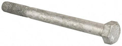Value Collection - 5/16-18 Thread, 3-1/2" Length Under Head, Steel Hex Head Bolt - Hot Dipped Galvanized Coated, UNC Thread, ASTM A307, Grade 2 - Industrial Tool & Supply