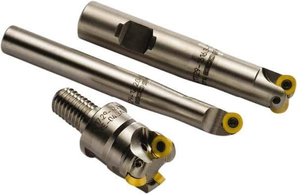 Seco - 25mm Cutting Diam, 4mm Max Depth of Cut, Modular Connection Indexable Copy End Mill - 3 Inserts, RD.. 0803 Insert, R217.29 Toolholder, Through Coolant - Industrial Tool & Supply