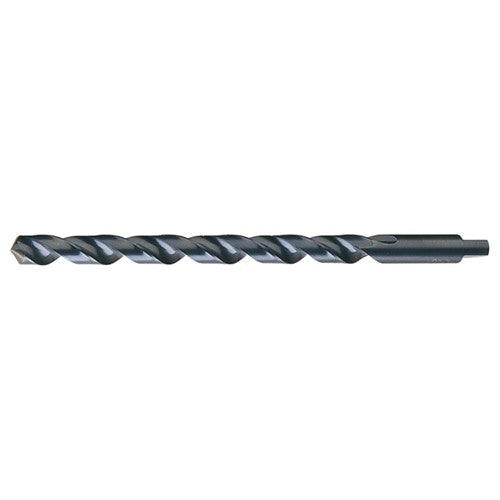 15/32 RHS / RHC HSS 118 Degree Notched Point Heavy Duty Long Flute Taper Length Drill - Steam Oxide - Exact Industrial Supply