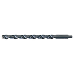 15/32 RHS / RHC HSS 118 Degree Notched Point Heavy Duty Long Flute Taper Length Drill - Steam Oxide - Exact Industrial Supply