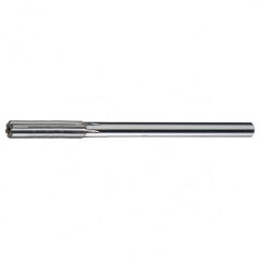 13/32 STR / RHC HSS+TCT Carbide-Tipped Straight Shank Straight Flute Reamer - Bright - Industrial Tool & Supply