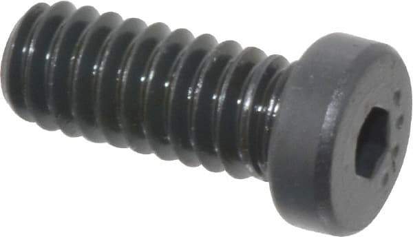 Made in USA - 1/4-20 UNC Hex Socket Drive, Low Socket Cap Screw - Grade 4037 Alloy Steel, Black Oxide Finish, Fully Threaded, 5/8" Length Under Head - Industrial Tool & Supply