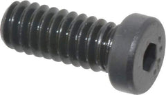 Made in USA - 1/4-20 UNC Hex Socket Drive, Low Socket Cap Screw - Grade 4037 Alloy Steel, Black Oxide Finish, Fully Threaded, 5/8" Length Under Head - Industrial Tool & Supply