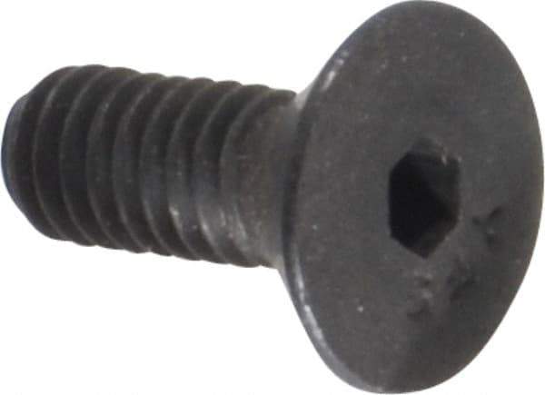 Value Collection - #6-40 UNF Hex Socket Drive, Flat Screw - Alloy Steel, Black Oxide Finish, Fully Threaded, 3/8" OAL - Industrial Tool & Supply