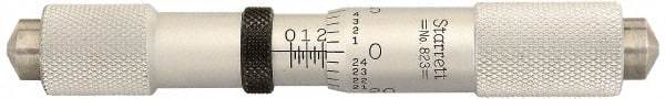 Starrett - 4 to 5 Inch Range, Mechanical Inside Caliper Micrometer - 0.001 Inch Graduation - Industrial Tool & Supply