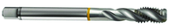 M18x2.5 6H 4-Flute Cobalt Yellow Ring Semi-Bottoming 40 degree Spiral Flute Tap-Bright - Industrial Tool & Supply