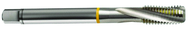 M8x0.75 6H 3-Flute Cobalt Yellow Ring Semi-Bottoming 15 degree Spiral Flute Tap-Bright - Industrial Tool & Supply
