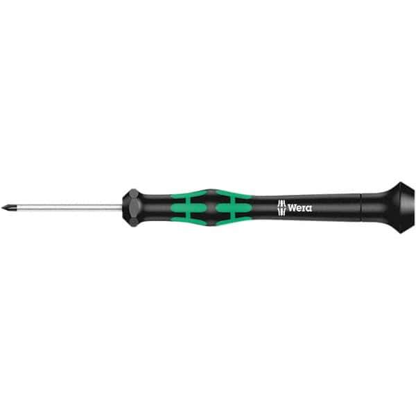 Wera - M Point, 40mm Blade Length Microstix Screwdriver - 137mm OAL - Industrial Tool & Supply
