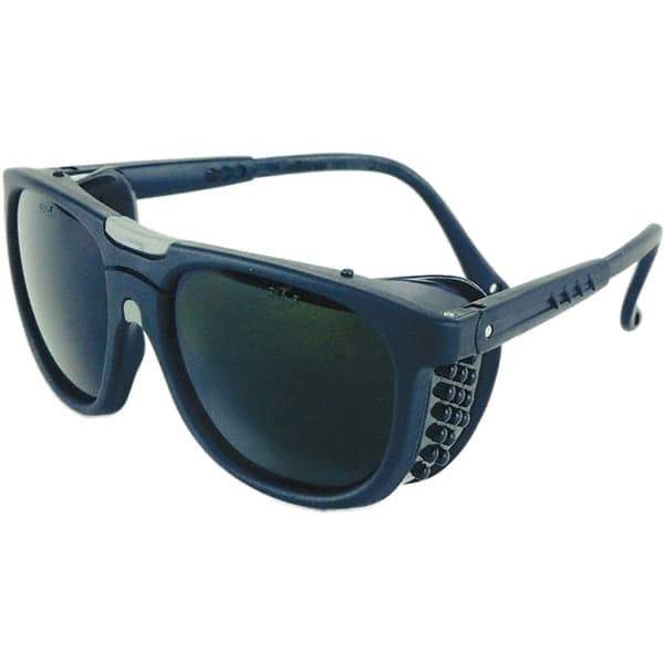 Sellstrom - Green Lenses, Framed Welding Glasses - Scratch Resistant, Black Frame, Adjustable Temples, Size Universal, Wrap Around - Industrial Tool & Supply